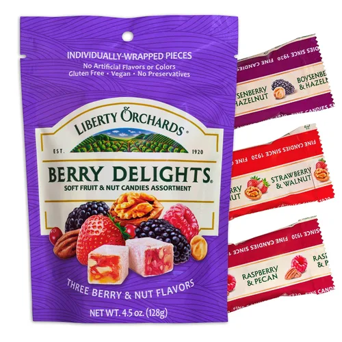 Vista 6 de Liberty Orchards, Aplets & Cotlets - Dulce Lokum de Applet y Albaricoque - Delicia Turca Vegana 4.5oz