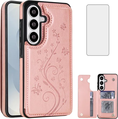 Vista 11 de Asuwish Funda de teléfono para Samsung Galaxy S26 5G con protector de pantalla de vidrio templado y tarjetero con soporte para tarjetero, soporte