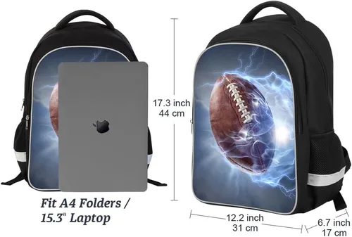 Vista 3 de P ELEGANT PROTECTION Luminous 3D Print School Backpack Large Capacity Lightweight Students Bookbag for Kids