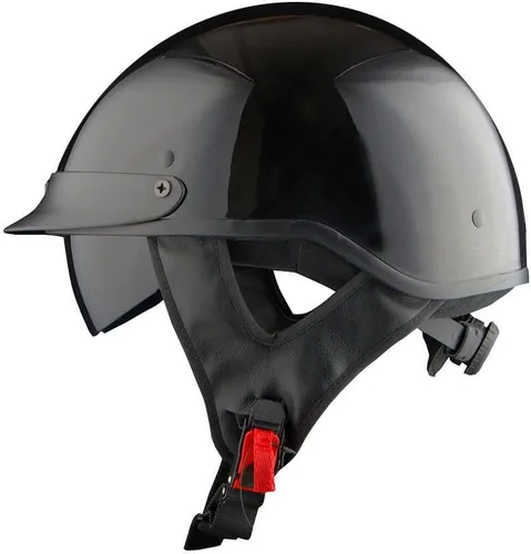 Vista 11 de 1Storm Casco de media cara para motocicleta, ciclomotores, scooter, piloto con visera ahumada interior retráctil