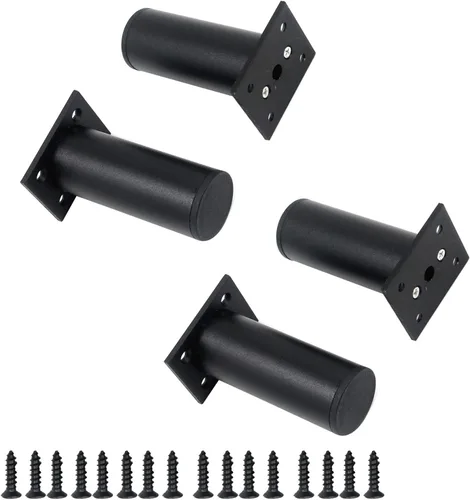 Vista 8 de Bitray Patas para muebles de 4 pulgadas de longitud ajustable mesa de escritorio pie negro - 4 piezas