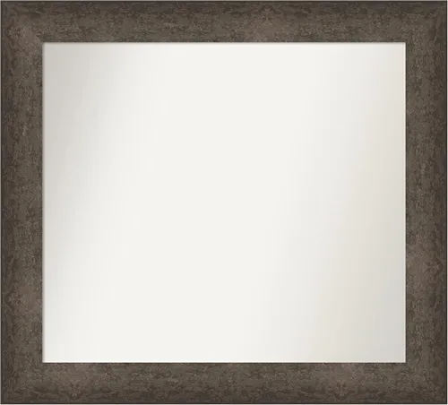 Vista 207 de Amanti Art Espejo de pared personalizado no biselado (25 x 25 pulgadas), marco de bronce acentuado, varios tamaños personalizados, espejo de baño