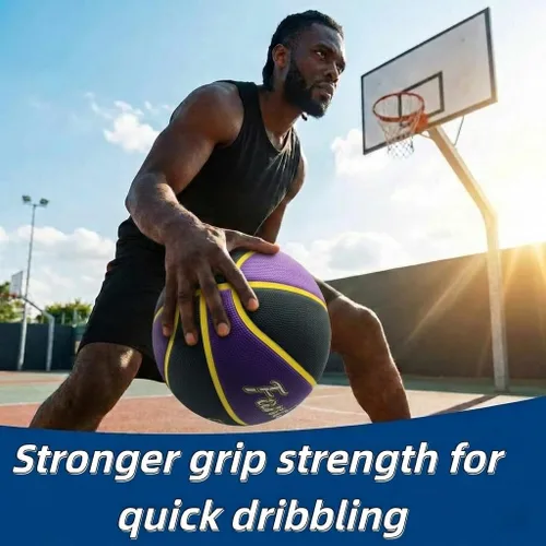 Vista 5 de Baloncesto tamaño 7 con bomba – Pelota de goma de alta calidad para interiores y exteriores para juegos de entrenamiento para mujeres y hombres