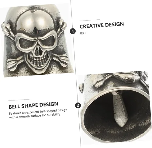Vista 9 de BESPORTBLE Cross Bell Colgante Skull Man Accesorios de acero inoxidable