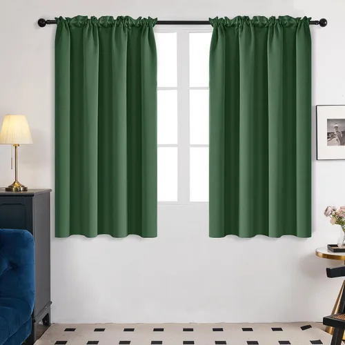 Vista 110 de Deconovo Cortinas opacas, aislamiento térmico, dobladillo para barra, reducción de ruido, certificado Oeko-TEX, cortinas de oscurecimiento