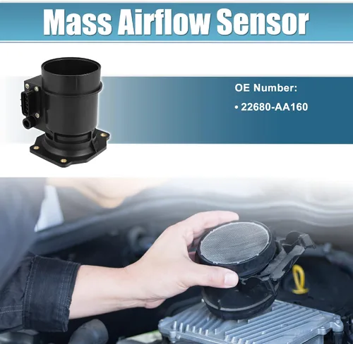 Vista 2 de X AUTOHAUX Medidor de sensor de flujo de aire de masa de coche No.22680-AA160 para Subaru Forester Impreza Legacy Outback