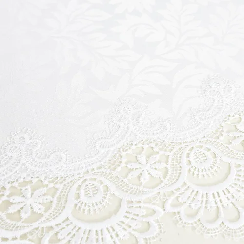 Vista 6 de Wolkemer Paquete de 2 manteles cuadrados pequeños de jacquard de encaje blanco elegante para decoración de mesa para el hogar, bufanda de tocador