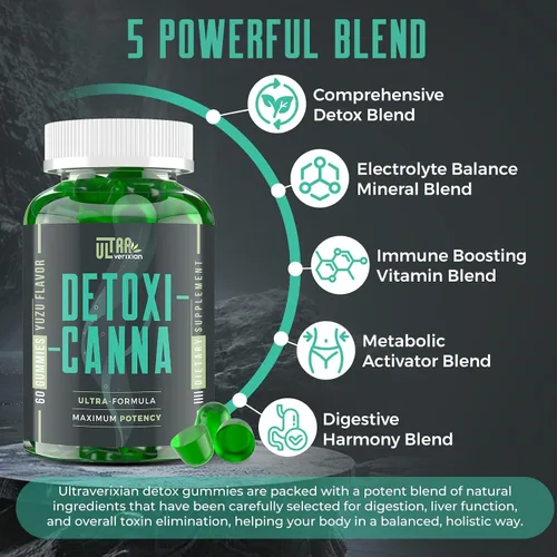 Vista 5 de Gomitas de limpieza Detox - Limpieza de hígado, intestino, riñón, desintoxicación y reparación, limpieza rápida y efectiva de todo el cuerpo, lo