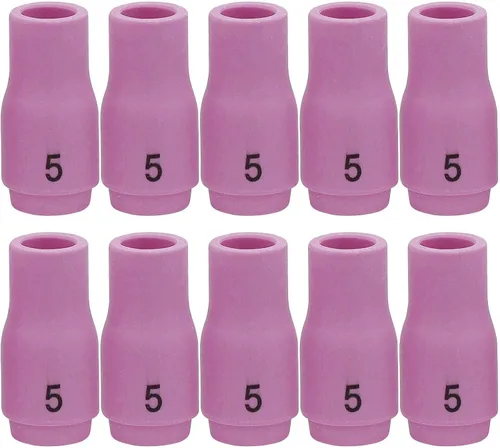 Vista 9 de Boquilla de taza de cerámica de alúmina 12PCS 13N08 13N09 13N10 13N11 13N12 13N13 (4-5-6-7-8-10) para antorcha de soldadura TIG 9,20 y 25, morado