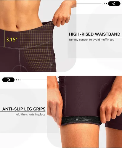 Vista 3 de Pantalones cortos de ciclismo acolchados 4D para mujer, 57 pulgadas, ropa interior de ciclismo, ciclismo de carretera, pantalones cortos para mujer