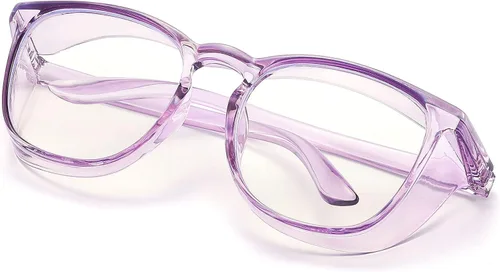 Vista 28 de Elegantes gafas de seguridad para mujeres y niñas, gafas anti-vaho, gafas protectoras, gafas transparentes