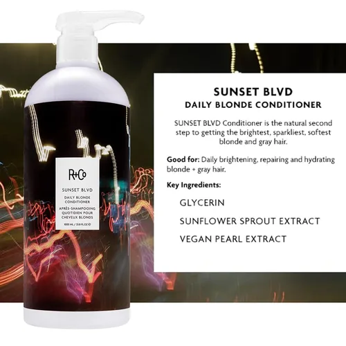 Vista 2 de R+Co Sunset Blvd Daily Blonde Champú y acondicionador Duo 33.8 Floz