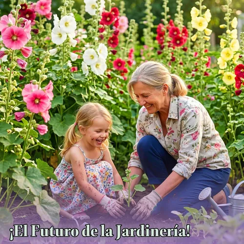 Vista 8 de 150 semillas de flores tradicionales de Hollyhock para plantar, Alcea Rosea