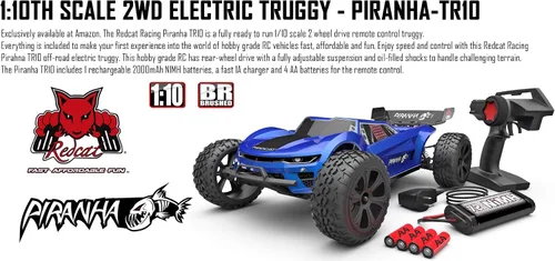 Vista 6 de Redcat Racing Piranha-TR-10 Piranha Tr10 Truggy, Azul