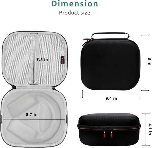 Vista 3 de XANAD Funda de transporte para auriculares Turtle Beach o JBL, compatible con auriculares Recon 50, Stealth 600/700 Gen 2 y JBL Quantum