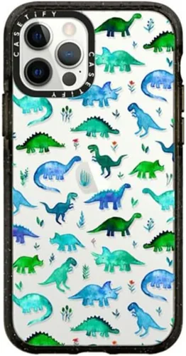 Vista 15 de CASETiFY Impact - Funda para iPhone 12 y iPhone 12 Pro, Bearly Awake, color negro transparente