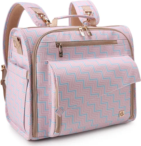 Vista 11 de ALLCAMP - Bolsa de pañales grande, cochecito de bebé, convertida en una bolsa de mano