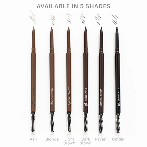 Vista 4 de Glo Skin Beauty Precise Micro Browliner Fórmula a base de cera de larga duración que se desliza sobre la piel y da forma a tus cejas, (Ash)