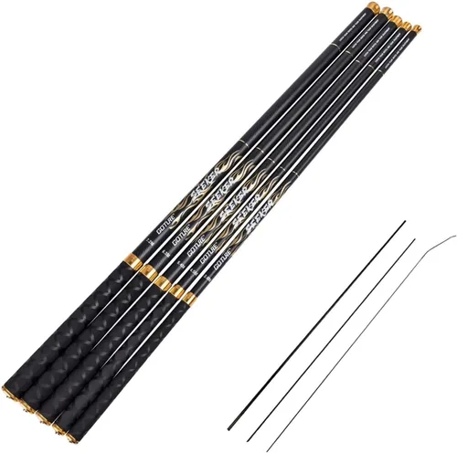 Vista 17 de Goture/ Kit de caña de pescar telescópica Tenkara/ Caña de pescar ultraligera para viajes, caña de pescar plegable portátil para bass y crappie
