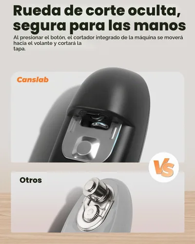 Vista 6 de Canslab Ultrablde (versión básica) - Abrelatas eléctrico recargable para cocina para personas mayores con artritis, abrelatas de batería USB