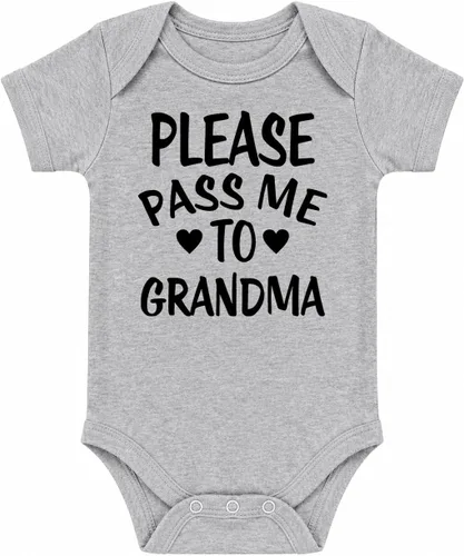 Vista 9 de CBTwear Please Pass Me to Grandma Funny Baby Bodysuit Negro