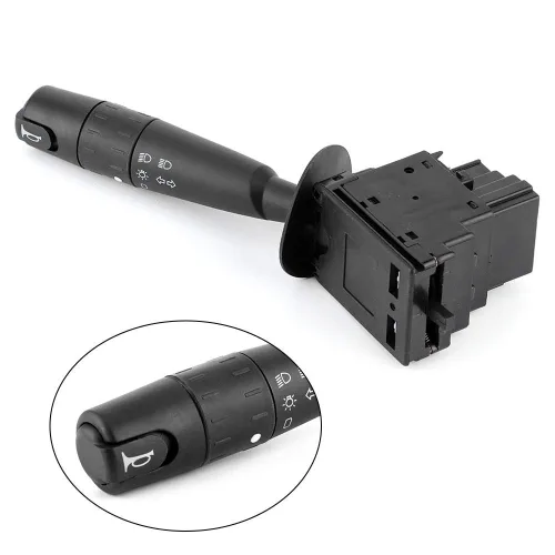 Vista 4 de Interruptor de señal de giro para 405 1992-1996 Negro Aramox