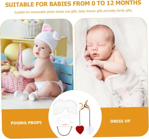 Vista 4 de ABOOFAN 2 juegos y cupido meses bebé San Valentín vestidos blanco niño pequeño cualquier sensación mini servicio de preguntas Halloween niñas fiesta
