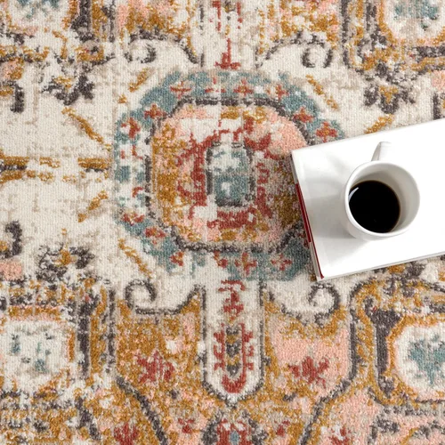Vista 6 de nuLOOM Performance - Alfombra de estilo oriental, diseño vintage, duradera, fácil de limpiar, Justine Beige, 8'10' x 12