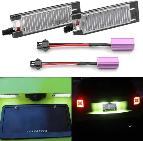 Vista 7 de Reemplazo de luz de matrícula LED para 2015 en adelante J'eep Renegade 6000 K xenón blanco llevó placa de matrícula luz trasera kit de lámpara