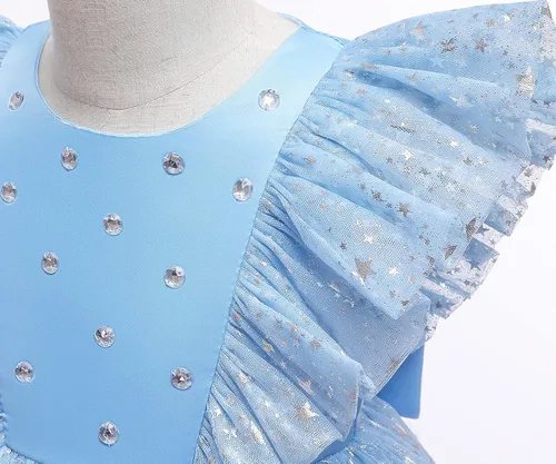 Vista 3 de Nileafes Vestido de princesa para niñas pequeñas, vestido de tutú de fiesta