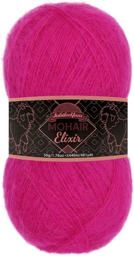 Vista 61 de JubileeYarn Mohair Elixir Yarn - 50g/Skein Baby Wool Blend - Cosmopolitan - 1 Skein