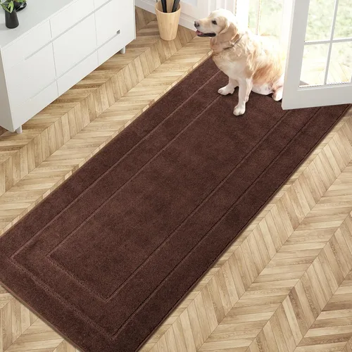 Vista 32 de PURRUGS Tapete para puerta que atrapa la suciedad, 20 x 31.5 pulgadas, antideslizante, lavable a máquina, tapete de entrada para perro, tapete