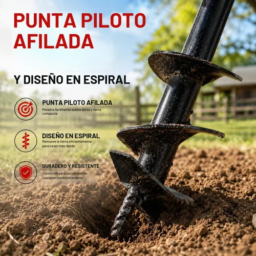 Vista 4 de XtremepowerUS repuesto para excavadora barrena/hielo/ juego de extensión/hoja de repuesto, 4
