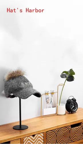 Vista 3 de Helmet Stand - Metal Rotation Stand for Motocycle, Caps, Hats & Rugby Helmets