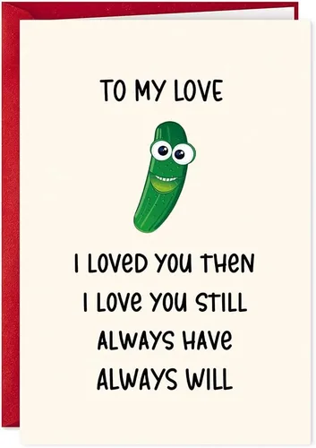 Vista 7 de Divertida tarjeta del día de San Valentín para ella él, tarjeta de aniversario para esposa, marido, regalo romántico para novio, novia, tarjeta