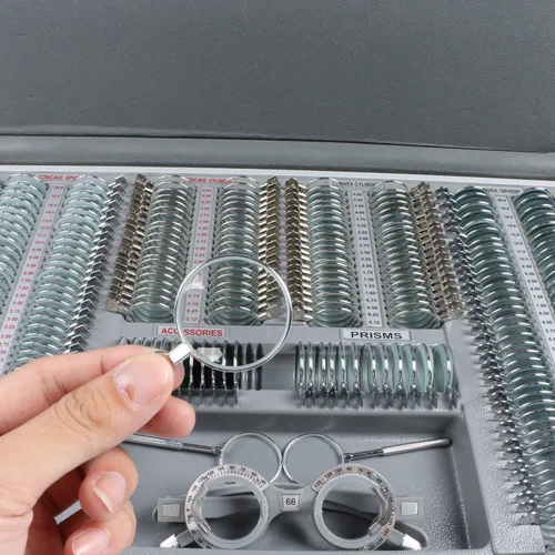 Vista 5 de Juego de lentes de prueba ópticas de 266 piezas de carcasa de aluminio con borde de metal
