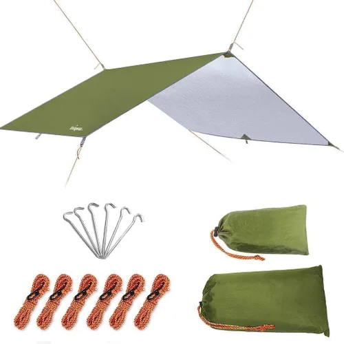 Vista 12 de Unigear Hamaca Rain Fly Impermeable Tienda de campaña Lona para mochileros Lightweight Tent Tarp with UV Protection, 9.8-16.5 ft Size Options