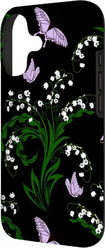Vista 2 de Lily of The Valley and Butterflies Vintage Cottage Garden Case for iPhone 17