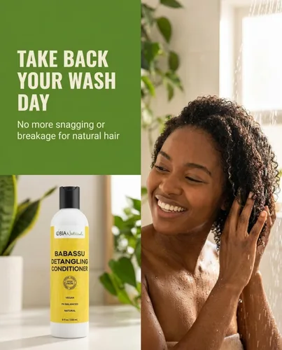 Vista 4 de OBIA Naturals Babassu - Acondicionador desenredante, enjuague sin proteínas