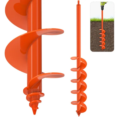 Vista 10 de SELEWARE Broca de taladro para plantar – Broca de taladro de jardín de alta resistencia de 3 x 12 pulgadas, se adapta a taladro hexagonal de 3/8