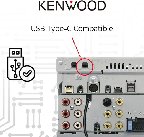 Vista 6 de KENWOOD DMX9708S Pantalla táctil capacitiva de 6.95 pulgadas, estéreo para automóvil, CarPlay inalámbrico e inalámbrico y Android Auto, Bluetooth