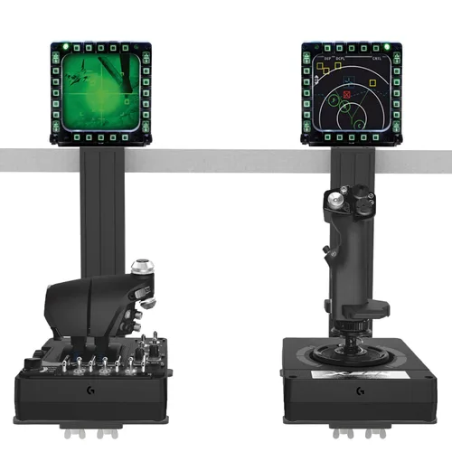 Vista 4 de Hikig 2 Set The Desk Mount for The Flight Sim Game Joystick Throttle and Hotas Systems Compatible with Logitech X56 X52 X52 Pro Thrustmaster