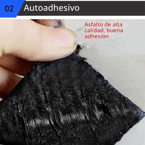 Vista 3 de Fieltro autoadhesivo para techos, cinta de reparación de tejas de techo de asfalto, rollo protector de techo, cinta intermitente para techos