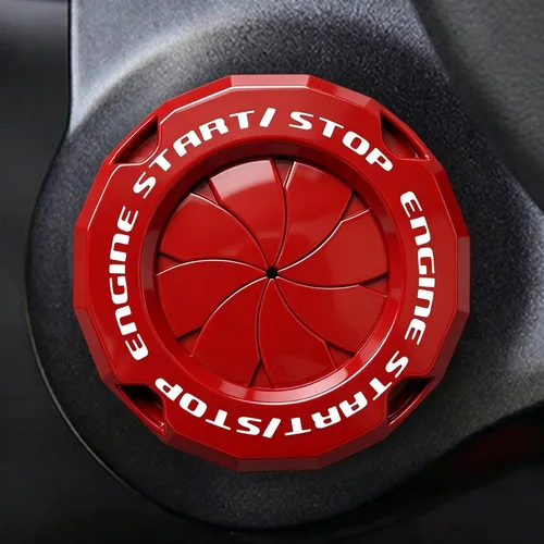 Vista 24 de Cubierta de Botón de Arranque Giratorio, Accesorios de Motor de Coche Push to Start Stop, Cubierta de Interruptor de Encendido Automático, Regalo