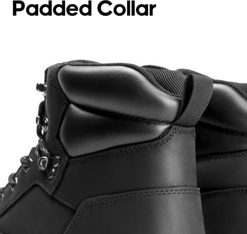 Vista 5 de NORTIV 8 Botas de senderismo para hombre, impermeables, a medio tobillo, botas de trekking para exteriores, botas de senderismo de cuero