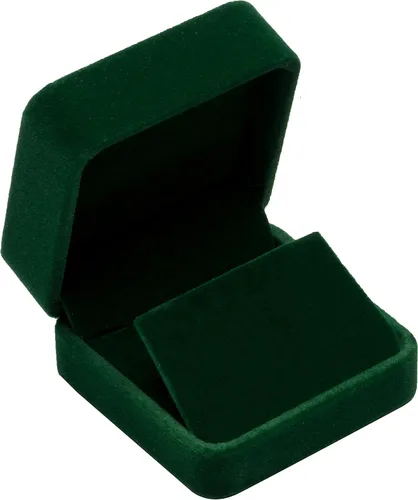 Vista 2 de Cajas de regalo de pendientes de terciopelo Joyero (verde)