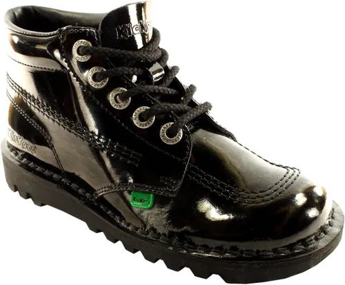 Vista 2 de Kickers Kick Hi - Botas de cuero clásicas para mujer, para oficina y trabajo