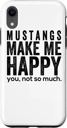 Vista 24 de Funda de regalo para iPhone 13 Pro Mustangs make me happy you not so much funny Horse