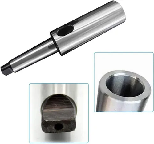 Vista 2 de Morse Taper Extension Socket MT1 Outside-MT2 Dentro de la extensión de la manga con el externo e interno Morse Taper Precision Version Diámetro