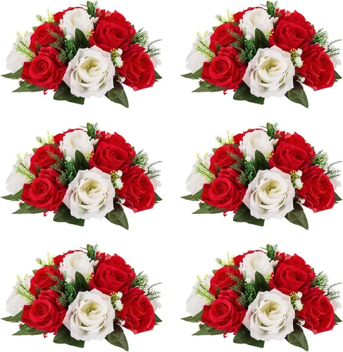 Vista 43 de NUPTIO Rosas Artificiales Negras Flores: Ramo de Flores Falsas Decoraciones de Halloween - 15 Cabezas Centros de Mesa de Rosas Artificiales con Base